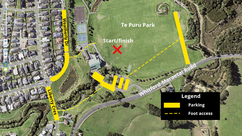 Fun Run parking at Te Puru Park